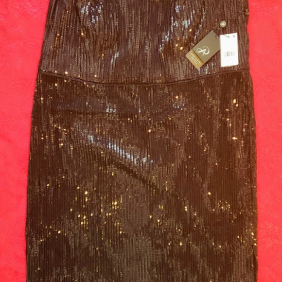 Adrianna Papell Halter Pleated Sequin Dress - Picture 2 of 7